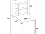 ΓΡΑΦΕΙΟ ΤΟΙΧΟΥ ΑΝΟΙΓΟΜΕΝΟ RAVIN PAKOWORLD ΛΕΥΚΟ 63X90X154ΕΚ