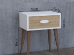 ΚΟΜΟΔΙΝΟ LABER PAKOWORLD ΜΕ ΕΝΑ ΣΥΡΤΑΡΙ ΚΑΡΥΔΙ-ΛΕΥΚΟ-SONOMA 45X30X57.5ΕΚ