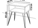 ΚΟΜΟΔΙΝΟ NAIDA PAKOWORLD ΚΑΡΥΔΙ-ΜΑΥΡΟ 45X30X59ΕΚ
