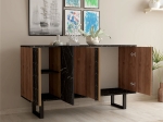 ΜΠΟΥΦΕΣ AMANDA PAKOWORLD ΚΑΡΥΔΙ-ΜΑΥΡΟ 160X40X78.5ΕΚ