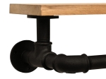 Ραφιέρα τοίχου Beckett pakoworld μαύρο-φυσικό 50x12x18εκ