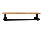 Ραφιέρα τοίχου Beckett pakoworld μαύρο-φυσικό 50x12x18εκ