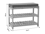 ΠΑΠΟΥΤΣΟΘΗΚΗ TARROT PAKOWORLD 6 ΖΕΥΓΩΝ ΦΥΣΙΚΟ-ΓΚΡΙ 70X28X42ΕΚ