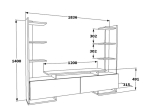 ΣΥΝΘΕΤΟ ΣΑΛΟΝΙΟΥ CLARRY PAKOWORLD ΚΑΡΥΔΙ-ΜΑΥΡΟ 183.6X31.5X140ΕΚ
