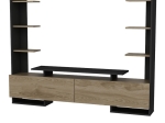 ΣΥΝΘΕΤΟ ΣΑΛΟΝΙΟΥ CLARRY PAKOWORLD ΚΑΡΥΔΙ-ΜΑΥΡΟ 183.6X31.5X140ΕΚ