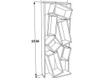 ΒΙΒΛΙΟΘΗΚΗ JAMEY PAKOWORLD ΦΥΣΙΚΟ-ΛΕΥΚΟ 60X24X153,6ΕΚ