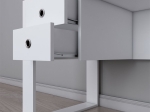 ΓΡΑΦΕΙΟ ΕΡΓΑΣΙΑΣ ASTIN PAKOWORLD ΜΕΛΑΜΙΝΗΣ ΛΕΥΚΟ 138X60X72ΕΚ