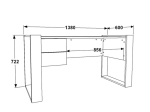 ΓΡΑΦΕΙΟ ΕΡΓΑΣΙΑΣ ASTIN PAKOWORLD ΜΕΛΑΜΙΝΗΣ ΛΕΥΚΟ 138X60X72ΕΚ