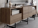 ΕΠΙΠΛΟ ΤΗΛΕΟΡΑΣΗΣ KEVAN PAKOWORLD ΚΑΡΥΔΙ-ΜΑΥΡΟ ΠΟΔΙ 180X35X65ΕΚ