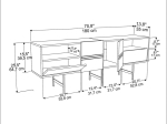 ΕΠΙΠΛΟ ΤΗΛΕΟΡΑΣΗΣ KEVAN PAKOWORLD ΚΑΡΥΔΙ-ΜΑΥΡΟ ΠΟΔΙ 180X35X65ΕΚ