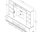 ΣΥΝΘΕΤΟ ΣΑΛΟΝΙΟΥ MOZART PAKOWORLD ΧΡΩΜΑ ΚΑΡΥΔΙ 200X40X170,5ΕΚ