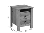 ΚΟΜΟΔΙΝΟ TARA PAKOWORLD RUSTIC OAK 40X40X50.5ΕΚ