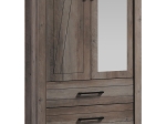 ΝΤΟΥΛΑΠΑ ΡΟΥΧΩΝ TARA PAKOWORLD ΔΙΦΥΛΛΗ ΚΑΘΡΕΠΤΗΣ RUSTIC OAK 84.5X52X193ΕΚ