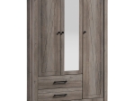 ΝΤΟΥΛΑΠΑ ΡΟΥΧΩΝ TARA PAKOWORLD ΤΡΙΦΥΛΛΗ ΚΑΘΡΕΠΤΗΣ RUSTIC OAK 121X52X193ΕΚ