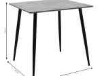 ΤΡΑΠΕΖΙ CUBA PAKOWORLD MDF ΓΚΡΙ CEMENT-ΜΑΥΡΟ 70X70X75ΕΚ
