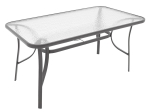 ΤΡΑΠΕΖΙ ENSURE PAKOWORLD ΜΕΤΑΛΛΟ ΑΝΘΡΑΚΙ-ΓΥΑΛΙ TEMPERED 140X80X70ΕΚ