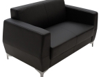 ΚΑΝΑΠΕΣ 2ΘΕΣΙΟΣ DERMIS PAKOWORLD INOX-ΤΕΧΝΟΔΕΡΜΑ ΜΑΥΡΟ 138X75X75ΕΚ