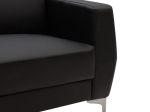 ΚΑΝΑΠΕΣ 2ΘΕΣΙΟΣ DERMIS PAKOWORLD INOX-ΤΕΧΝΟΔΕΡΜΑ ΜΑΥΡΟ 138X75X75ΕΚ