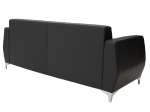 ΚΑΝΑΠΕΣ 3ΘΕΣΙΟΣ DERMIS PAKOWORLD INOX-ΤΕΧΝΟΔΕΡΜΑ ΜΑΥΡΟ 188X75X75ΕΚ