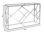 ΚΟΝΣΟΛΑ TABAR PAKOWORLD ΑΤΣΑΛΙ ΧΡΥΣΟ-ΓΥΑΛΙ 8MM ΜΑΥΡΟ 120X40X78ΕΚ