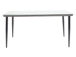 ΤΡΑΠΕΖΙ NAOKI PAKOWORLD ΜΕΤΑΛΛΟ ΜΑΥΡΟ-PE ΓΚΡΙ-ΓΥΑΛΙ 160X90X78ΕΚ