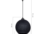 ΦΩΤΙΣΤΙΚΟ ΟΡΟΦΗΣ ΜΟΝΟΦΩΤΟ LESHIA PAKOWORLD Ε27 ΜΑΥΡΟ Φ26X26ΕΚ