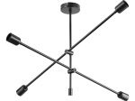 ΦΩΤΙΣΤΙΚΟ ΟΡΟΦΗΣ ΤΕΤΡΑΦΩΤΟ PWL-1158 PAKOWORLD E27 ΜΑΥΡΟ 90X90X55ΕΚ