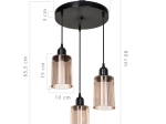 ΦΩΤΙΣΤΙΚΟ ΟΡΟΦΗΣ ΤΡΙΦΩΤΟ PWL-1195 PAKOWORLD Ε27 ΜΑΥΡΟ-AMBER Φ30X80ΕΚ