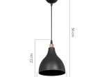 ΦΩΤΙΣΤΙΚΟ ΟΡΟΦΗΣ ΜΟΝΟΦΩΤΟ LOFTY PAKOWORLD Ε27 ΜΑΥΡΟ Φ18X22ΕΚ
