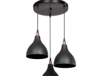 Φωτιστικό οροφής τρίφωτο Lofty pakoworld Ε27 μαύρο Φ40x80εκ