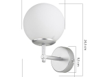 ΦΩΤΙΣΤΙΚΟ ΤΟΙΧΟΥ-ΑΠΛΙΚΑ INCLUSIVE PAKOWORLD Ε27 ΛΕΥΚΟ 15X18X24.5ΕΚ
