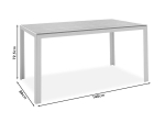 ΤΡΑΠΕΖΙ NARES PAKOWORLD ΑΛΟΥΜΙΝΙΟ ΜΑΥΡΟ-PLYWOOD ΑΝΘΡΑΚΙ 140X80X72.5ΕΚ