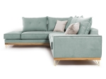 ΓΩΝΙΑΚΟΣ ΚΑΝΑΠΕΣ ΔΕΞΙΑ ΓΩΝΙΑ LUXURY II PAKOWORLD ΥΦΑΣΜΑ CIEL-CREAM 290X235X95ΕΚ
