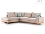 ΓΩΝΙΑΚΟΣ ΚΑΝΑΠΕΣ ΔΕΞΙΑ ΓΩΝΙΑ LUXURY II PAKOWORLD ΥΦΑΣΜΑ ELEPHANT-CIEL 290X235X95ΕΚ