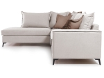 ΓΩΝΙΑΚΟΣ ΚΑΝΑΠΕΣ ΔΕΞΙΑ ΓΩΝΙΑ ROMANTIC PAKOWORLD ΥΦΑΣΜΑ CREAM-MOCHA 290X235X95ΕΚ