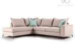 ΓΩΝΙΑΚΟΣ ΚΑΝΑΠΕΣ ΔΕΞΙΑ ΓΩΝΙΑ ROMANTIC PAKOWORLD ΥΦΑΣΜΑ ELEPHANT-CIEL 290X235X95ΕΚ
