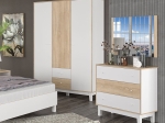 ΝΤΟΥΛΑΠΑ AWELL PAKOWORLD ΤΡΙΦΥΛΛΗ SONOMA-ΛΕΥΚΟ 153.5X54.5X216ΕΚ