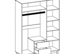 ΝΤΟΥΛΑΠΑ AWELL PAKOWORLD ΤΡΙΦΥΛΛΗ SONOMA-ΛΕΥΚΟ 153.5X54.5X216ΕΚ