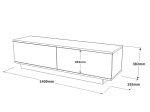 ΕΠΙΠΛΟ ΤΗΛΕΟΡΑΣΗΣ ZOEVA PAKOWORLD ΓΚΡΙ CEMENTO 140X35,5X38ΕΚ