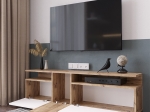 ΕΠΙΠΛΟ ΤΗΛΕΟΡΑΣΗΣ ELANA PAKOWORLD SONOMA-ΛΕΥΚΟ 150X29.5X46.3ΕΚ