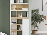 ΒΙΒΛΙΟΘΗΚΗ ZEST PAKOWORLD ΛΕΥΚΟ-SONOMA 75.5X25X170ΕΚ