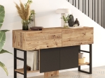 ΜΠΟΥΦΕΣ JAYDON PAKOWORLD ΜΕΛΑΜΙΝΗΣ ΦΥΣΙΚΟ-ΜΑΥΡΟ 139X43X83.5ΕΚ