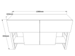 ΜΠΟΥΦΕΣ JAYDON PAKOWORLD ΜΕΛΑΜΙΝΗΣ ΦΥΣΙΚΟ-ΜΑΥΡΟ 139X43X83.5ΕΚ
