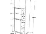ΣΤΗΛΗ ΚΟΥΖΙΝΑΣ MIGNIATO PAKOWORLD ΛΕΥΚΟ-ΜΑΥΡΟ 60X35.5X161.5ΕΚ