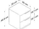 ΚΟΜΟΔΙΝΟ VERENA PAKOWORLD ΛΕΥΚΟ-ΚΑΡΥΔΙ 35X40X47ΕΚ