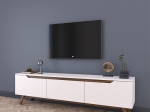 ΕΠΙΠΛΟ ΤΗΛΕΟΡΑΣΗΣ KASANDRA PAKOWORLD ΛΕΥΚΟ-ΚΑΡΥΔΙ 180X35X48,5ΕΚ