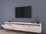 ΕΠΙΠΛΟ ΤΗΛΕΟΡΑΣΗΣ KASANDRA PAKOWORLD ΛΕΥΚΟ-ΚΑΡΥΔΙ 180X35X48,5ΕΚ