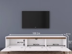 ΕΠΙΠΛΟ ΤΗΛΕΟΡΑΣΗΣ KASANDRA PAKOWORLD ΛΕΥΚΟ-ΚΑΡΥΔΙ 180X35X48,5ΕΚ