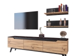 ΣΥΝΘΕΤΟ ΣΑΛΟΝΙΟΥ KASIA PAKOWORLD OAK-ΑΝΘΡΑΚΙ 180X35X48,5ΕΚ