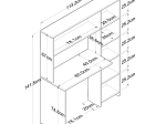 ΓΡΑΦΕΙΟ ΜΕ ΒΙΒΛΙΟΘΗΚΗ JANSON PAKOWORLD ΛΕΥΚΟ 113X40X142ΕΚ